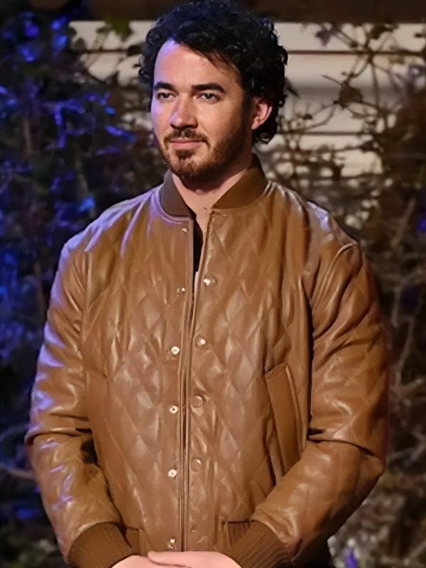 Claim To Fame S02 Kevin Jonas Brown Bomber Jacket Max Jackets