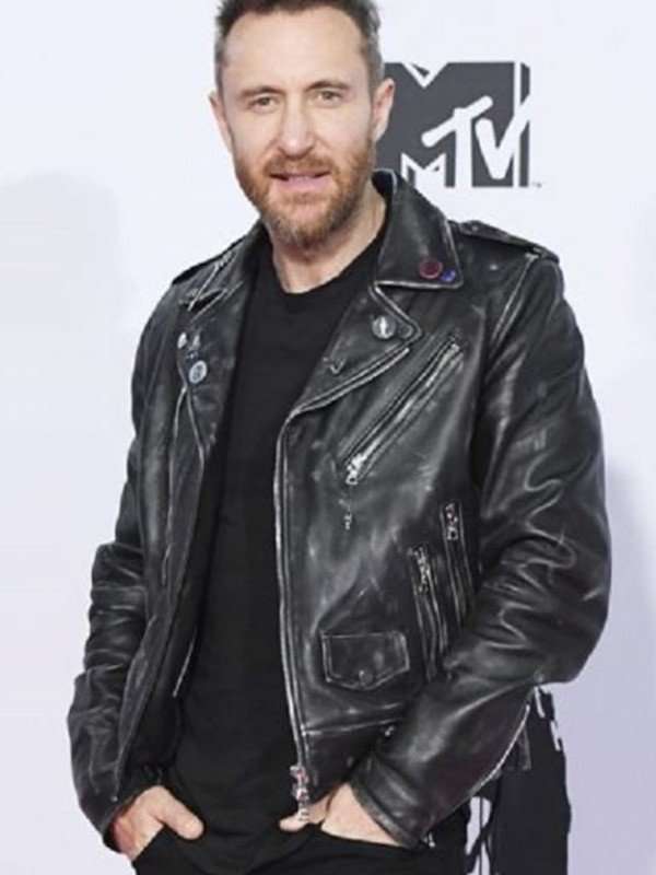 25th MTV Europe Music Awards David Guetta Leather Jacket Max Jackets