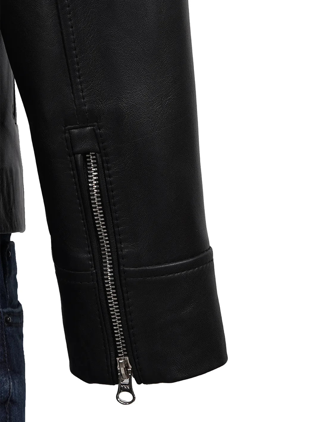 Men's Classic Black Leather Cafe Racer Jacket