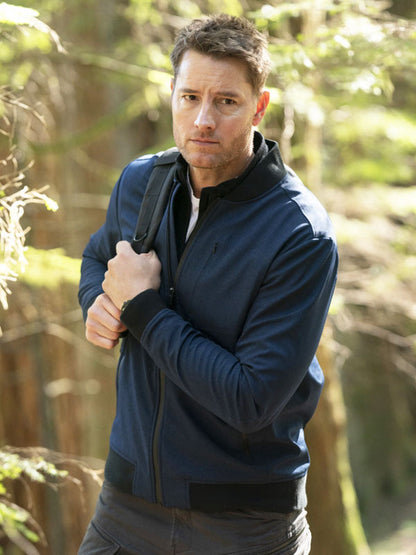 Tracker 2024 Justin Hartley Blue Bomber Jacket Max Jackets