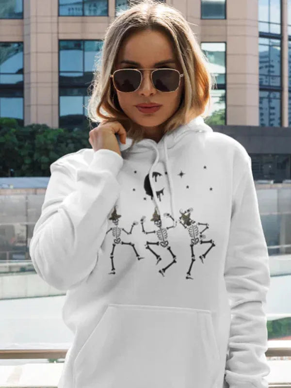 Dancing Skeleton Halloween Hoodie Max Jackets