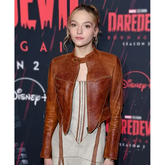 Jayden Bartels Daredevil Born Again Cropped Leather Jacket