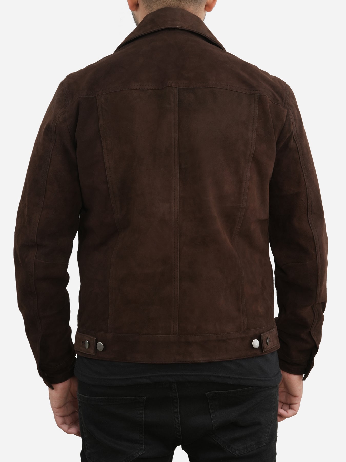 Alexander Dark Brown Suede Leather Jacket Max Jackets