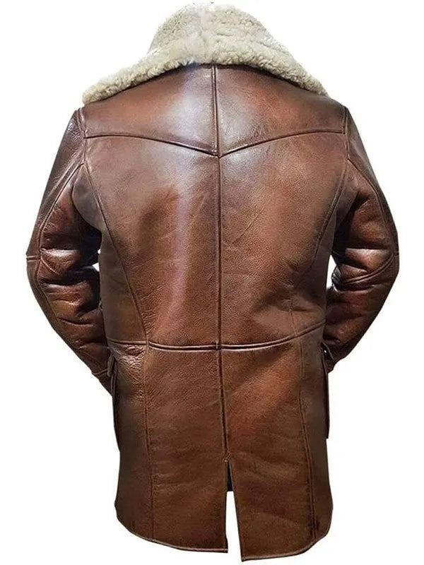 Dark Knight Rises Tom Hardy Shearling Leather Jacket Max Jackets