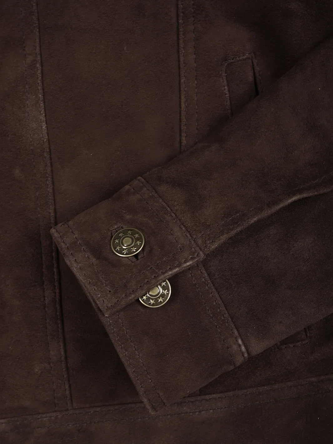 Men's Dark Brown Real Suede Trucker Jacket