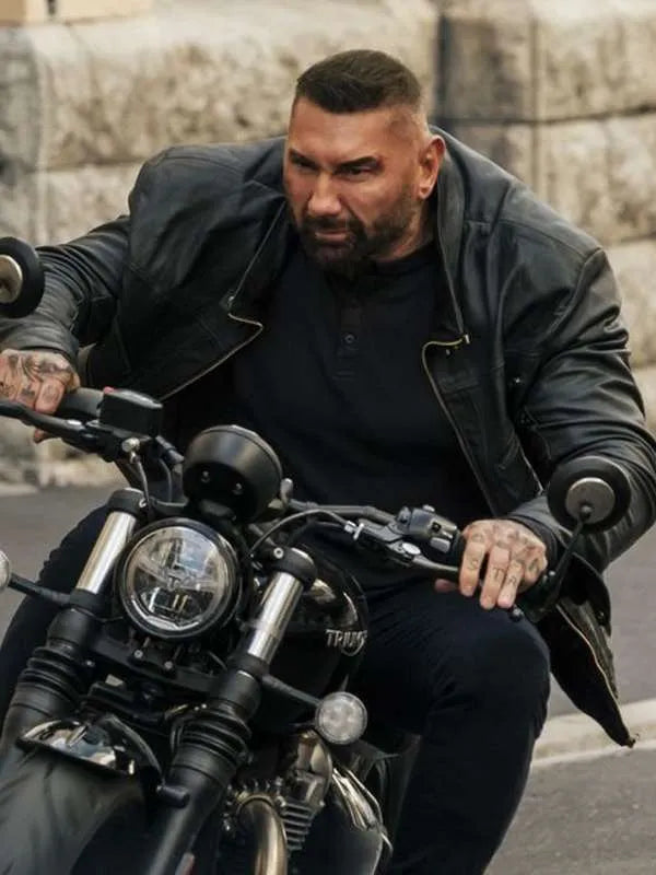 Dave Bautista My Spy The Eternal City 2024 Leather Jacket Max Jackets
