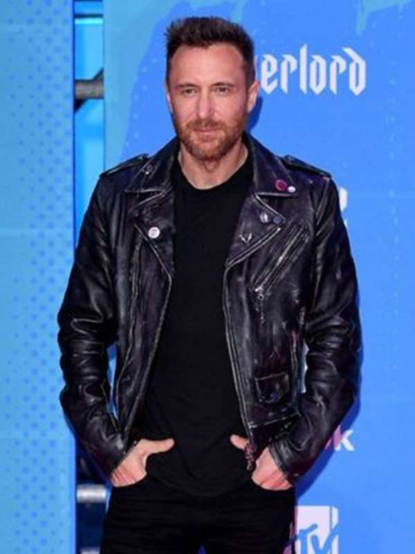 25th MTV Europe Music Awards David Guetta Leather Jacket Max Jackets