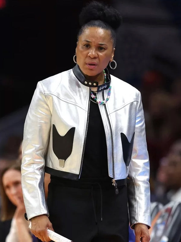 Dawn Staley Silver Leather Jacket Max Jackets