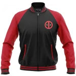 Deadpool Red & Black Varsity Jacket Max Jackets