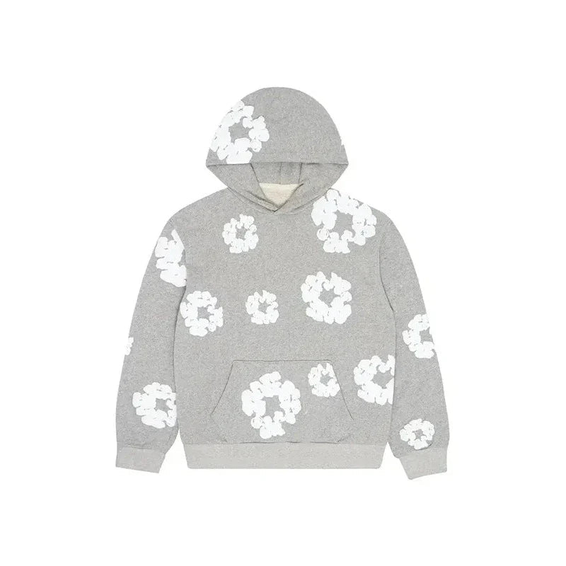 Denim Tears x Offset Wreath Black Hoodie Vintage Jacket