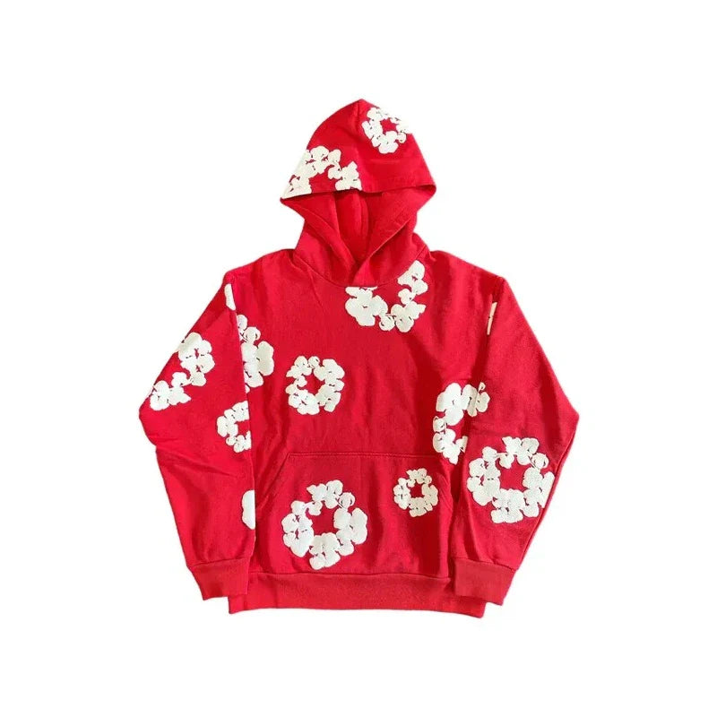 Denim Tears x Offset Wreath Black Hoodie Vintage Jacket