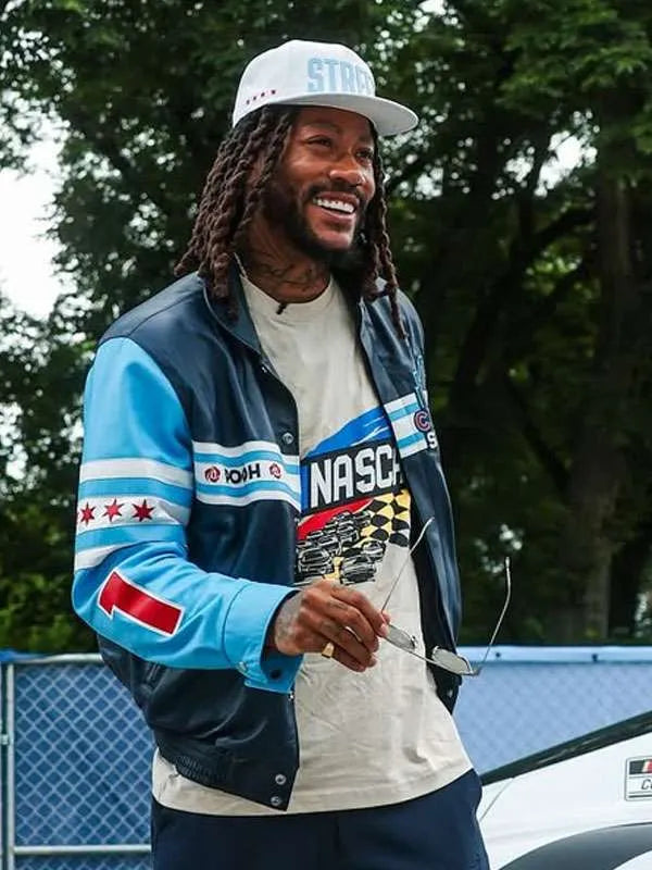 Derrick Rose NASCAR Chicago Street Race Jacket Max Jackets