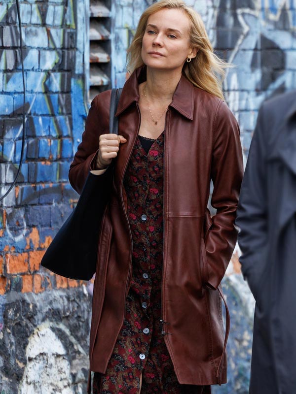 Diane Kruger Longing 2024 Leather Coat Max Jackets