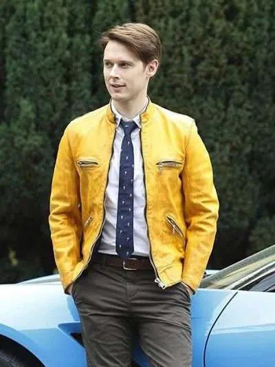 Dirk Gently Holistic Detective Yellow Leather Jacket Max Jackets