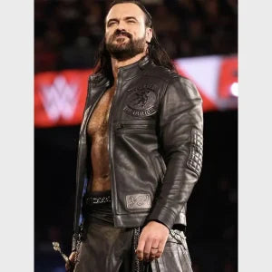 WWE Raw Drew McIntyre Black Leather Jacket Max Jackets