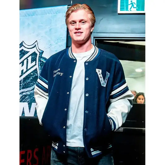 Elias Pettersson Vancouver Canucks Varsity Jacket