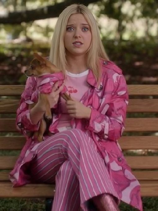 Elle Lexi Minetree Pink Graphic Print Coat