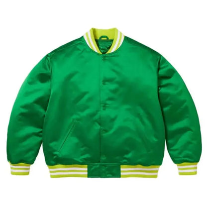 Supreme Full-Snap Satin Varsity Jacket