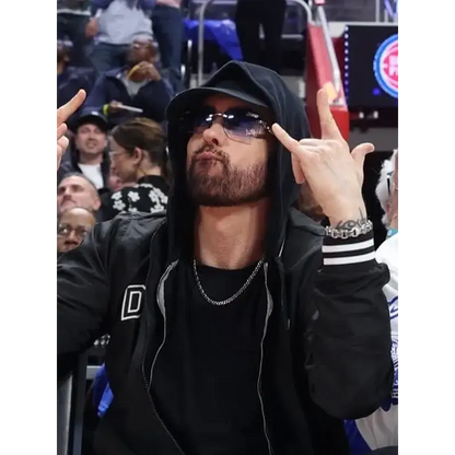 Eminem Detroit Pistons Black Varsity Jacket