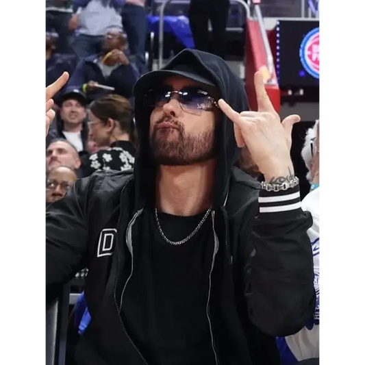 Eminem Detroit Pistons Black Varsity Jacket