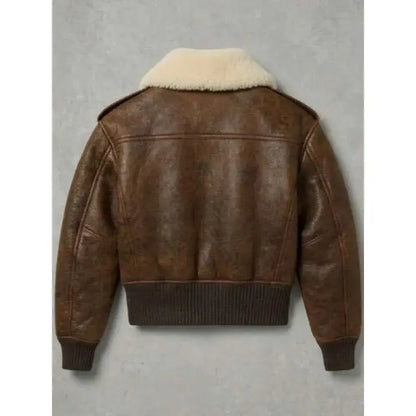 Erin Doherty PFW Shearling Brown Jacket