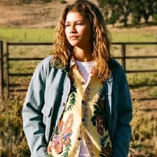 Euphoria Zendaya Coleman Blue Denim Jacket