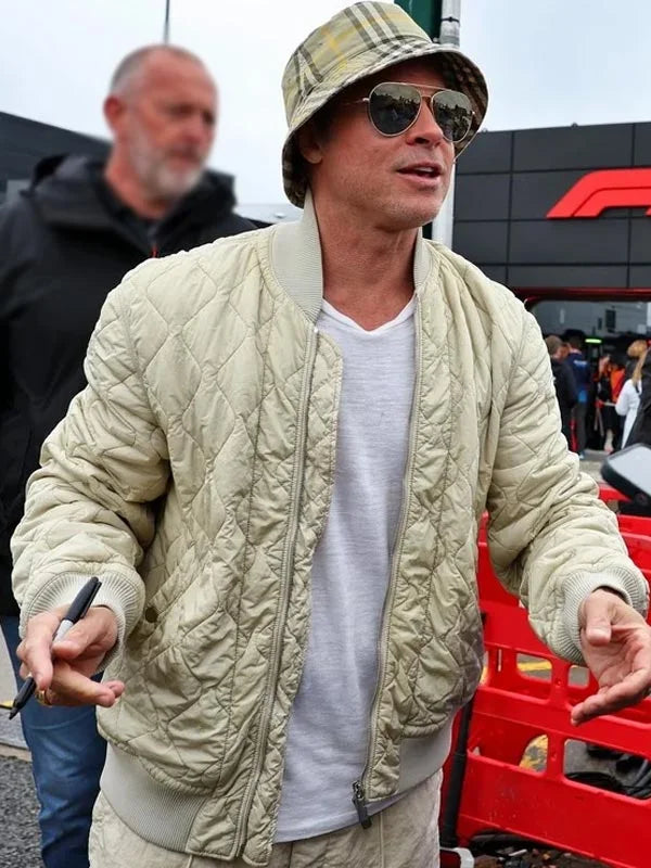 F1 2025 Brad Pitt Quilted Jacket Max Jackets