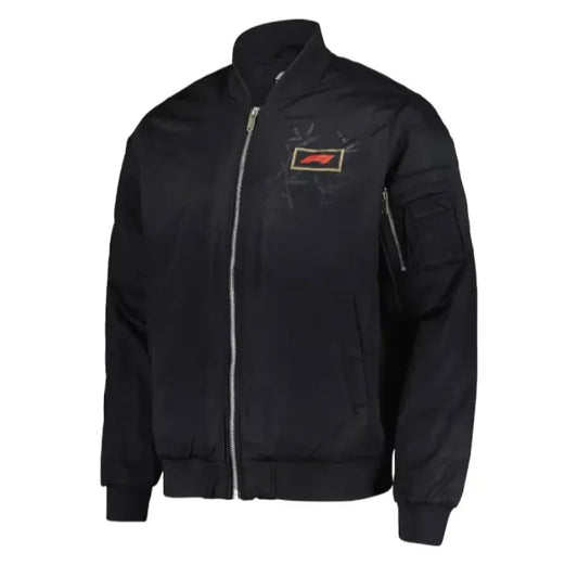 Grand Prix 2025 F1 China Black Bomber Jacket