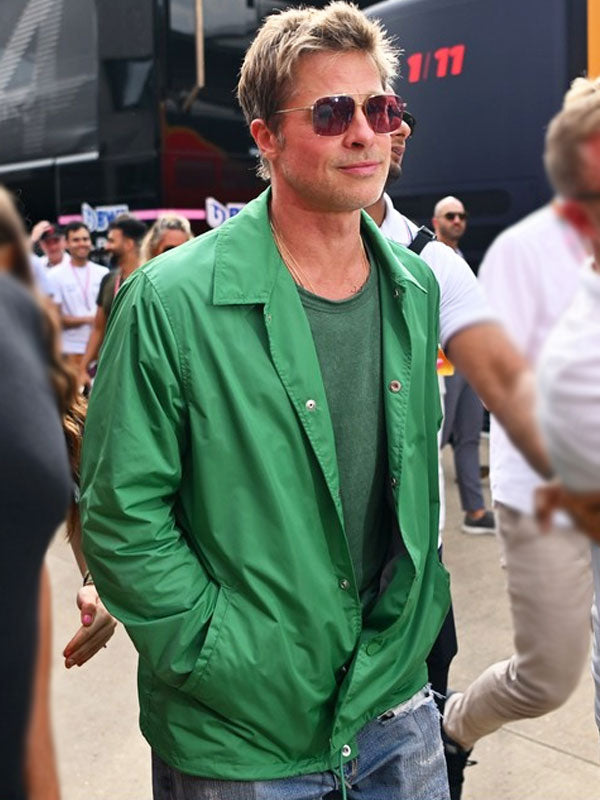 F1 2025 Brad Pitt Green Jacket Max Jackets