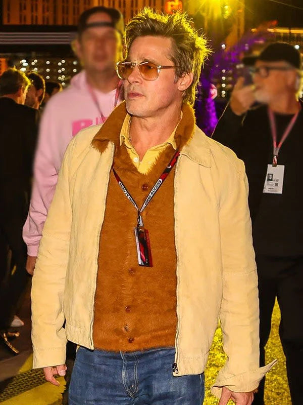 F1 2025 Brad Pitt Yellow Cotton Jacket Max Jackets