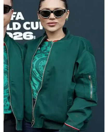 Fernanda Gómez FI-FA World Cup 2026 Team Mexico Green Bomber Jacket