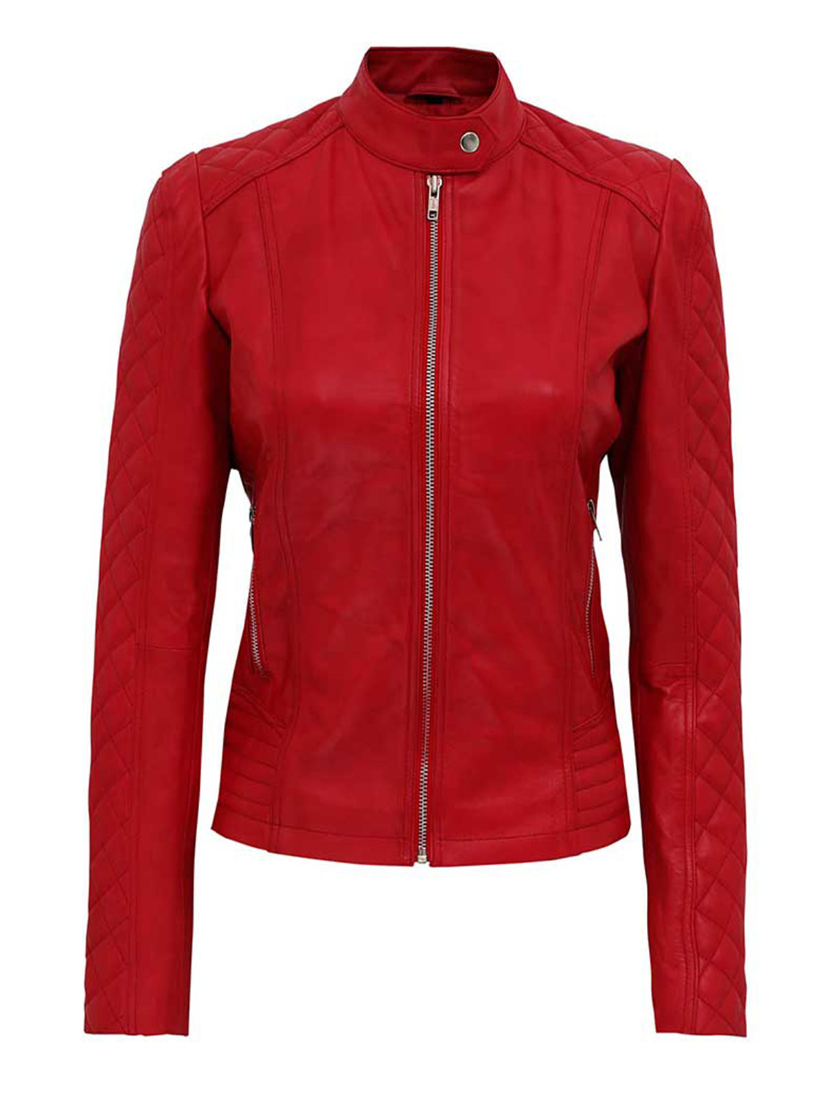 FL Trendy Red Leather Jacket Max Jackets