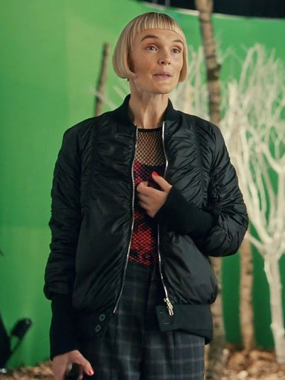 Geek Girl S01 Betty Black Bomber Jacket Max Jackets