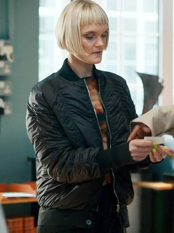 Geek Girl S01 Betty Black Bomber Jacket Max Jackets
