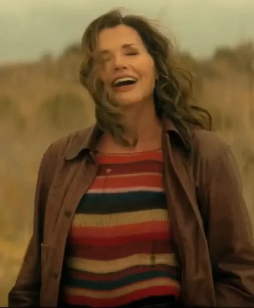 Geena Davis The Boroughs S01 Maroon Leather Jacket