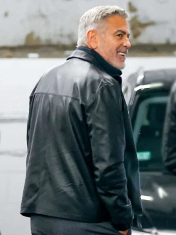 George Clooney Wolves 2024 Leather Jacket Max Jackets