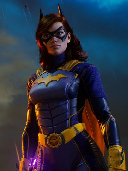 Gotham Knights Batgirl Purple Leather Jacket