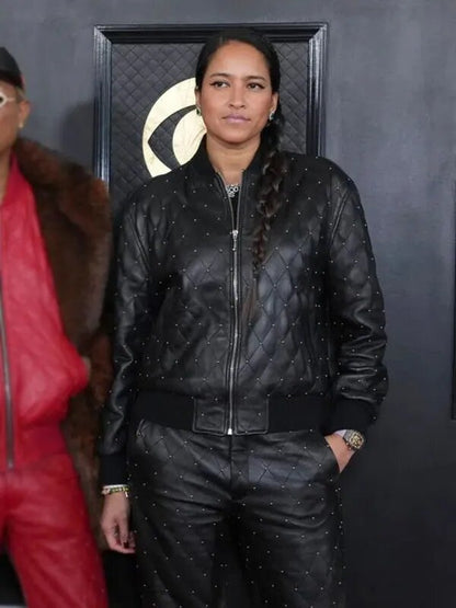 Grammys Awards 2023 Helen Lasichanh Black Tracksuit