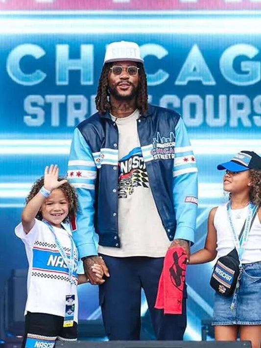 Derrick Rose NASCAR Chicago Street Race Jacket Max Jackets
