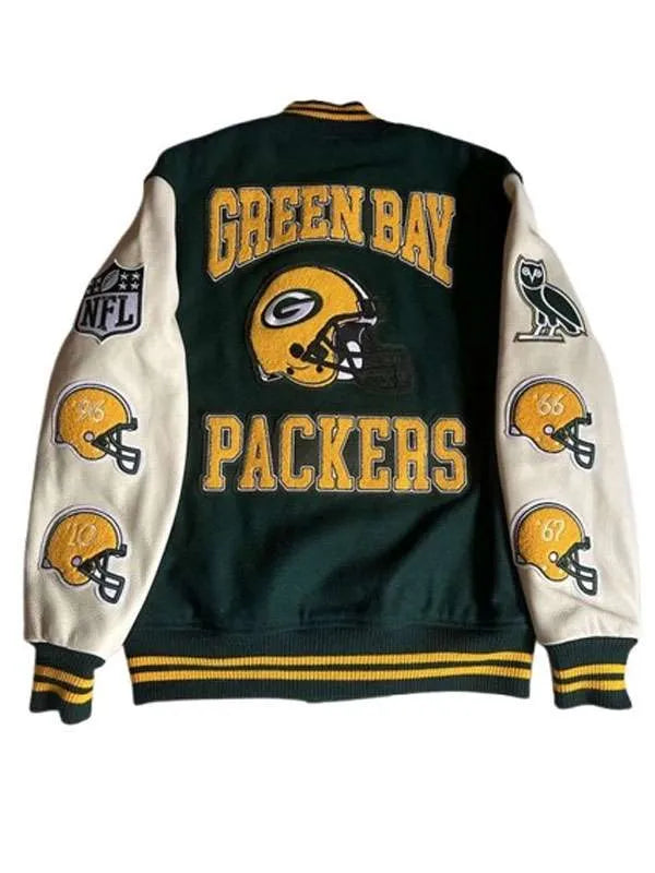 OVO Green Bay Packers Varsity Jacket Max Jackets