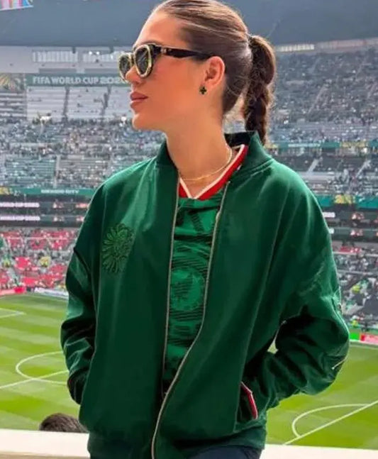 Fernanda Gómez FI-FA World Cup 2026 Team Mexico Green Bomber Jacket