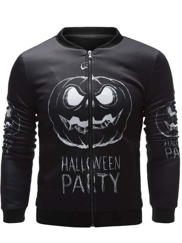 Halloween Party Black Bomber Jacket Max Jackets