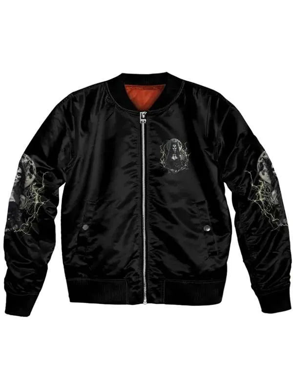 Halloween Witch Black Bomber Jacket Max Jackets