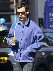 Harry Styles London 2025 Blue Cotton Jacket