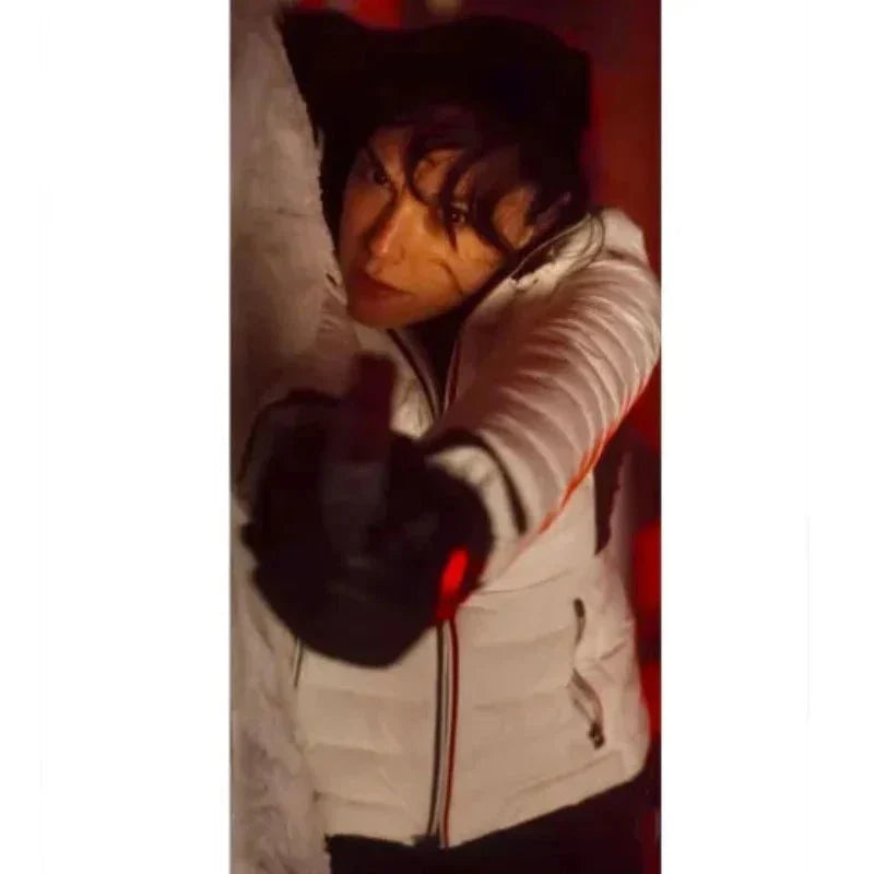 Heart of Stone Gal Gadot White Puffer Jacket
