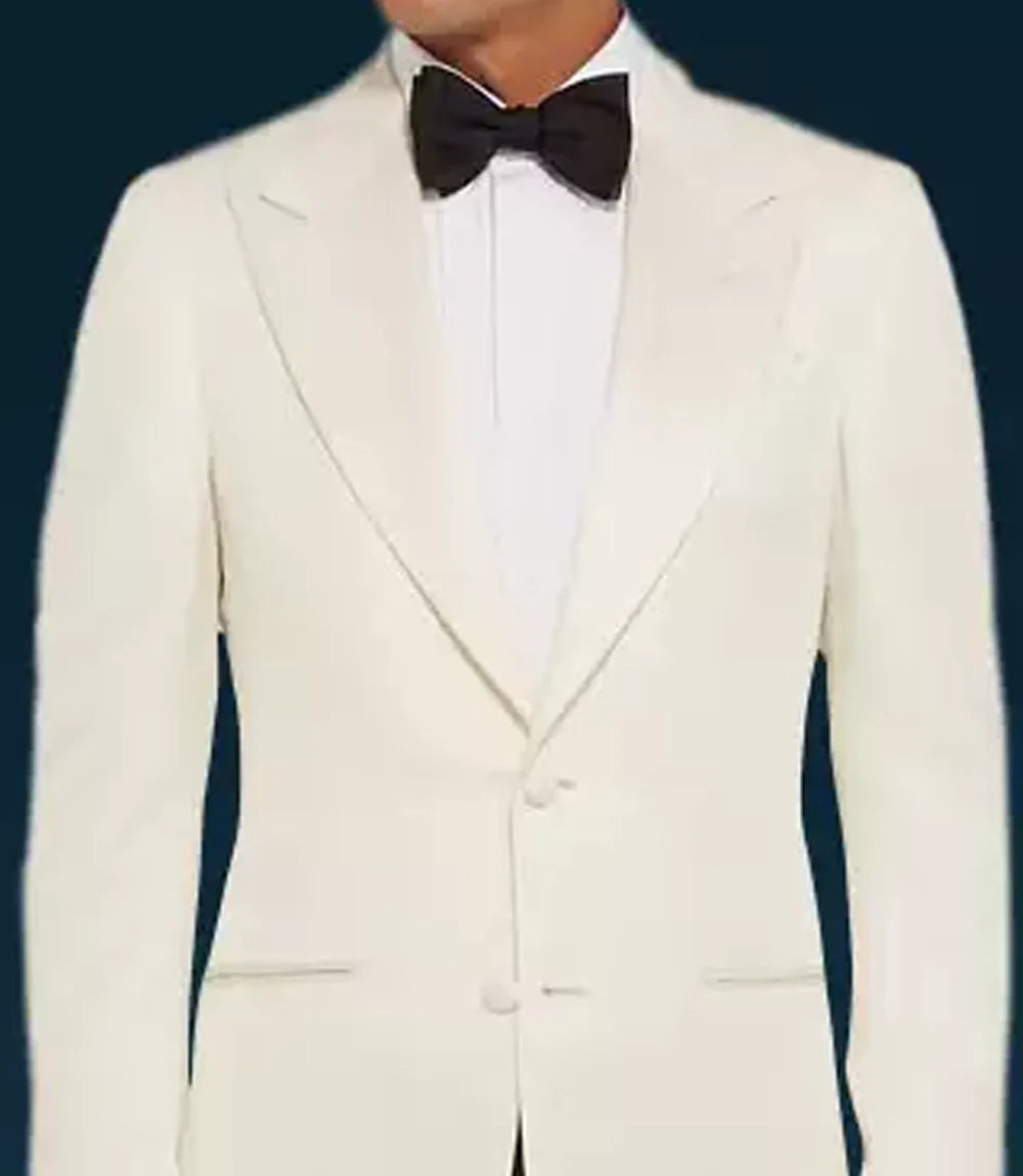 Men's Ivory Peak Lapel Two Button Dinner Jacket