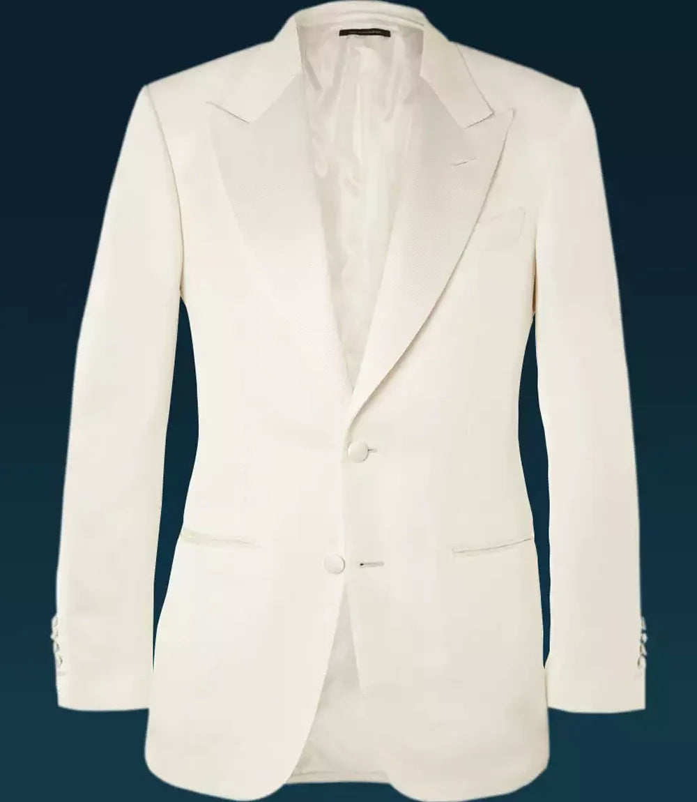Men's Ivory Peak Lapel Two Button Dinner Jacket