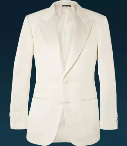 Men's Ivory Peak Lapel Two Button Dinner Jacket