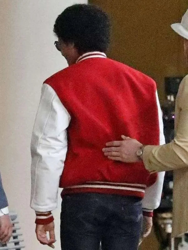 Jaafar Jackson Michael 2025 Red Varsity Jacket Max Jackets