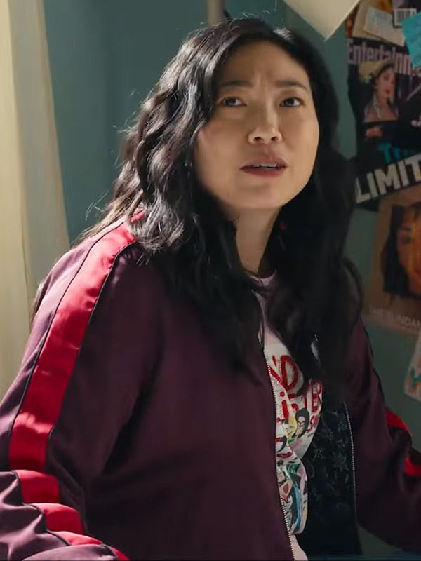 Jackpot 2024 Awkwafina Maroon Jacket Max Jackets